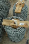 2 ROLLS OF BARBED WIRE + VAT