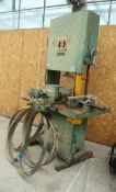 A WADKIN BAND RESAW 3 PHASE WITH 4 BAND SAW BLADES IN WORKING ORDER NO VAT