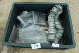 A TRAY OF FLOOR GRINDING BLADES AND HINGES NO VAT