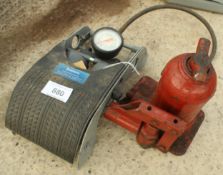 FOOT PUMP AND JACK NO VAT