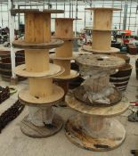 MULTIPLE WOODEN REELS NO VAT