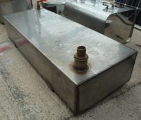 AN OBLONG STAINLESS STEEL FUEL TANK NO VAT