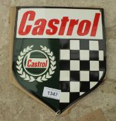 A CASTROL ENAMEL SHEILD NO VAT