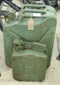 2 METAL JERRY CANS NO VAT