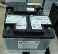 2 RECHARGED HEAVY DUTY BATTERIES IN WORKING ORDER NO VAT