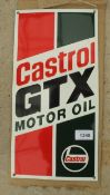 A LARGE CASTROL GTX MOTOR OIL ENAMEL SIGN NO VAT