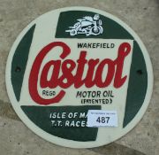 A CASTROL SIGN + VAT