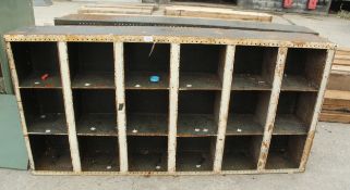 TWO METAL PIGEON HOLES NO VAT