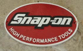 A CAST IRON SNAP-ON SIGN NO VAT