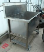 A STAINLESS STEEL SINK NO VAT