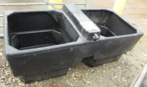 A 5FT BLACK PLASTIC WATER TROUGH 90 GALLON- NO VAT
