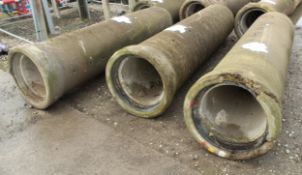 THREE CONCRETE PIPES 8FT 6" LONG 2FT DIAMETER - PLUS VAT