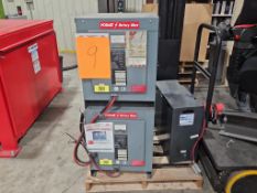 (4) Assorted Electric Fork Lift Batteries / Chargers