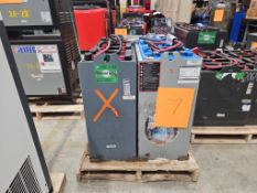 (2) Assorted Industrial Fork Lift Batteries