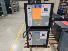 (2) LifeGuard Hawker PowerSource Industrial Battery Chargers