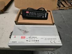 (4) - Assorted MeanWell Battery Chargers LOCATION: JUSTIN, TEXAS