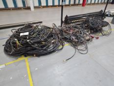 ASSORTED ELECTRICAL CABLE ASSEMBLIES - MULTI-PIECE LOT | VARIED GAUGES &, CONNECTORS | GENERAL INDUS