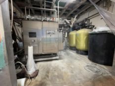 Entire room- Control Panel (MCP), (2) Water softener tanks, and stainless steel pressure vessel, etc
