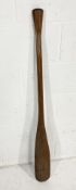 A vintage wooden canoe paddle - length 121cm
