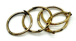 Two pairs of 9ct gold hoop earrings - total weight 1.15g