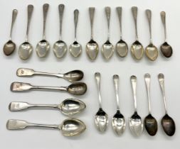 A collection of silver teaspoons, mainly Georgian and Victorian - total weight 279.6g