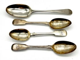 A collection of four antique silver spoons - total weight 167.97g