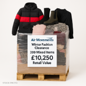 Air Movements Winter Fashion Clearance 399 Mixed Items £10,250 Retail Value
