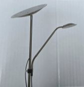 GoodHome Picrite Integrated LED Floor Lamp – Uplighter with Reading Arm – Modern Lighting