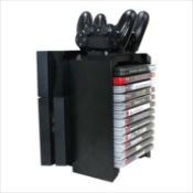 PlayStation Controller & Game Storage Stand – Holds 2 Controllers & 5 Games