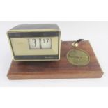 Bulova desk flip calendar / perpetual-style desk clock