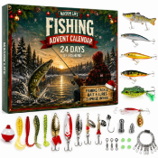 Mason Life Fishing Advent Calendar – 24-Piece Christmas Countdown Lure Gift Set