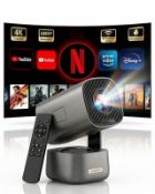 XRQ Native 1080P Smart Projector – 4K Supported – Android 13 – Auto Focus Smart home entertainment