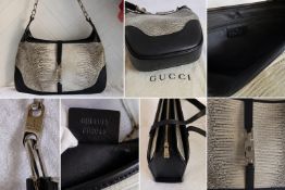 GUCCI JACKIE – VINTAGE EXOTIC LEATHER SHOULDER BAG – TOM FORD ERA