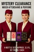 MYSTERY CLEARANCE PREMIUM 4-BOTTLE AFTERSHAVE & PERFUME SET (100ML EACH) Condition Packaging may