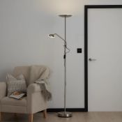 GoodHome Picrite Integrated LED Floor Lamp Uplighter with Reading Arm RRP £40 This lot is for 1