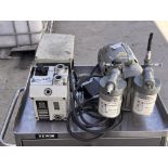 Lot of 2 Pumps Trivac D1, 6B + Gast Rotary Vane Vacuum Pump G180DX