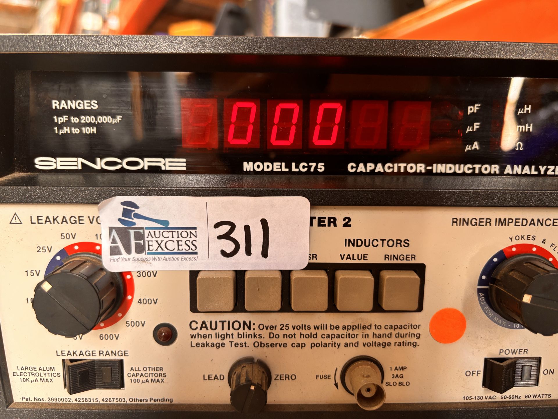 Sencore LC75 Tester Capacitor-Inductor Analyzer Z Meter - Image 7 of 7