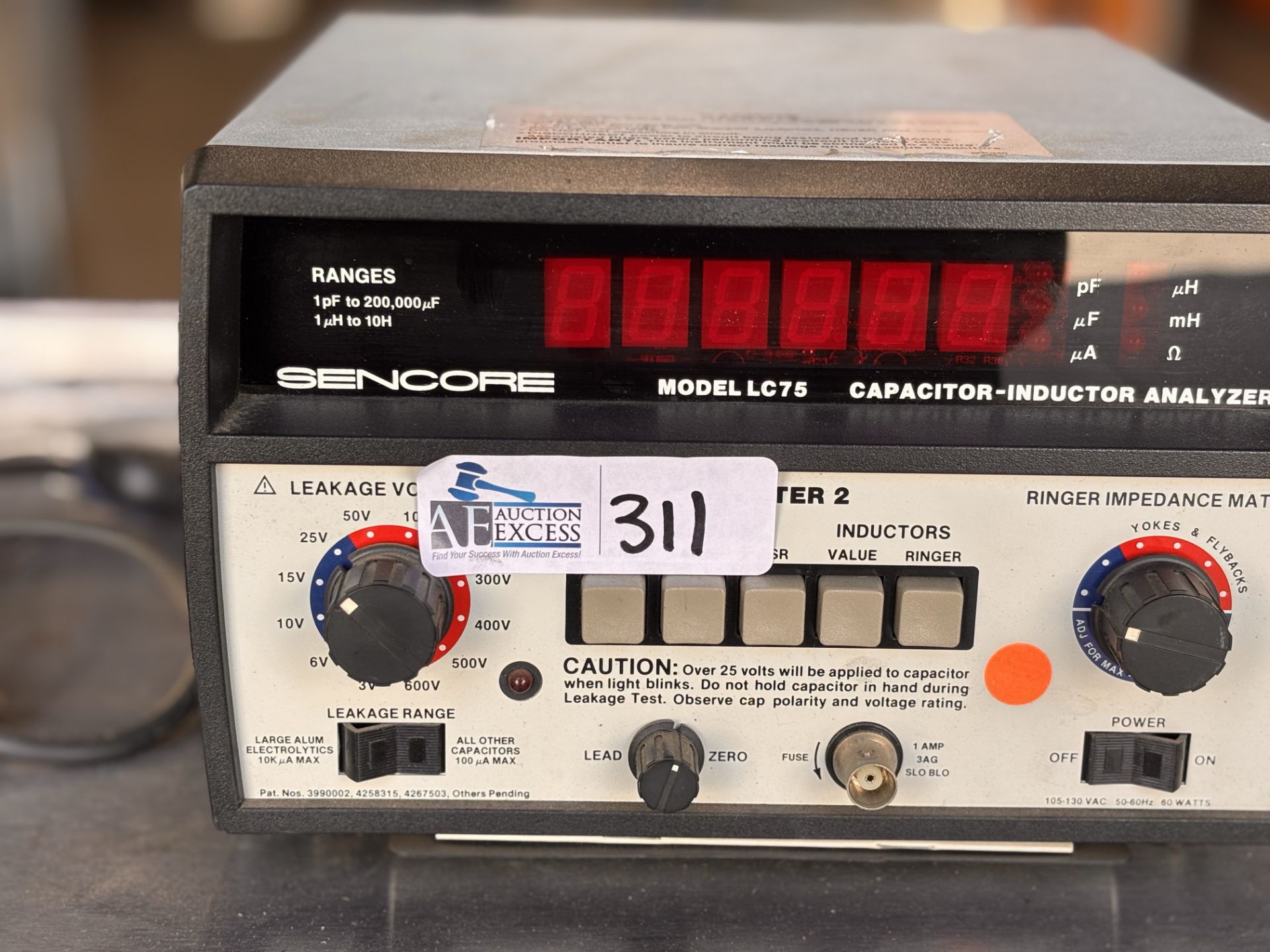 Sencore LC75 Tester Capacitor-Inductor Analyzer Z Meter - Image 3 of 7