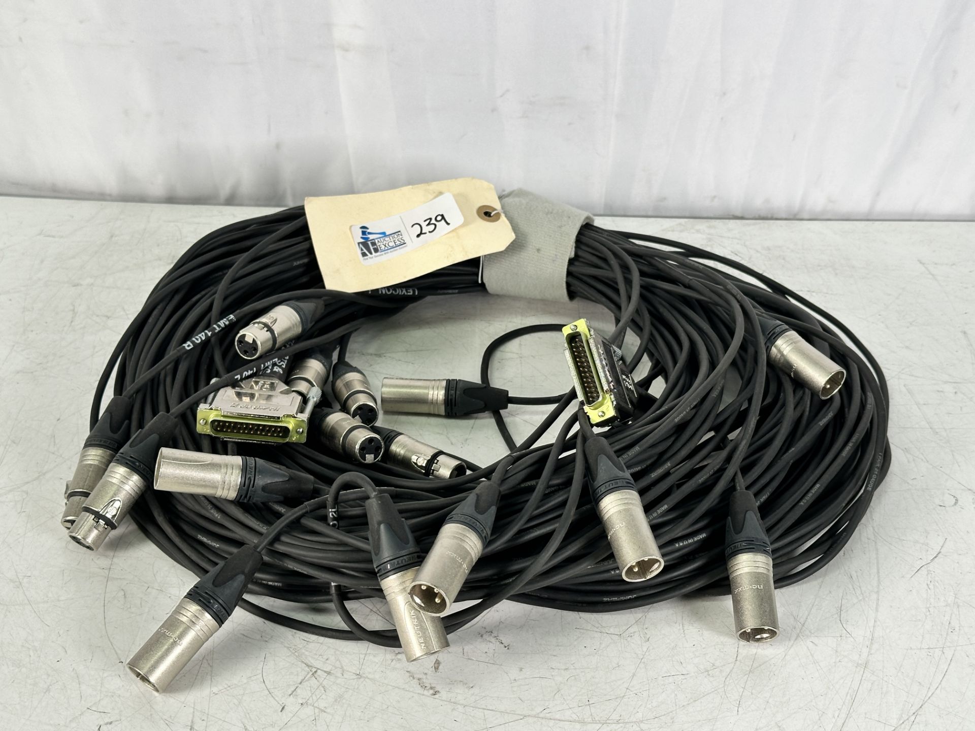 Lot of 2 Jumperz Ziplines ZL1 DB25 - XLR 7-8-Channel Snake Cables 33ft