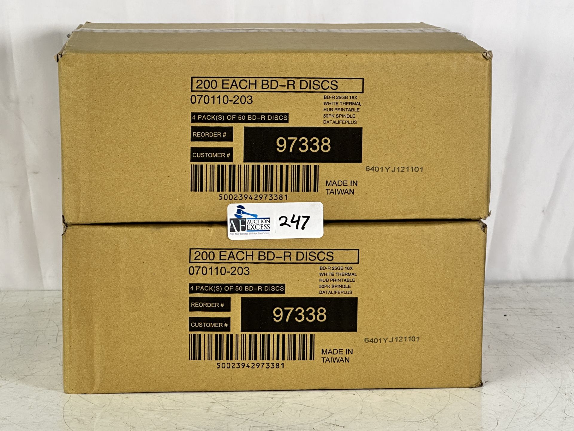 Verbatim BD-R 25GB 6X DataLifePlus White Thermal/Hub Printable - 4 Packs of 50 BD-R Discs (200 Total