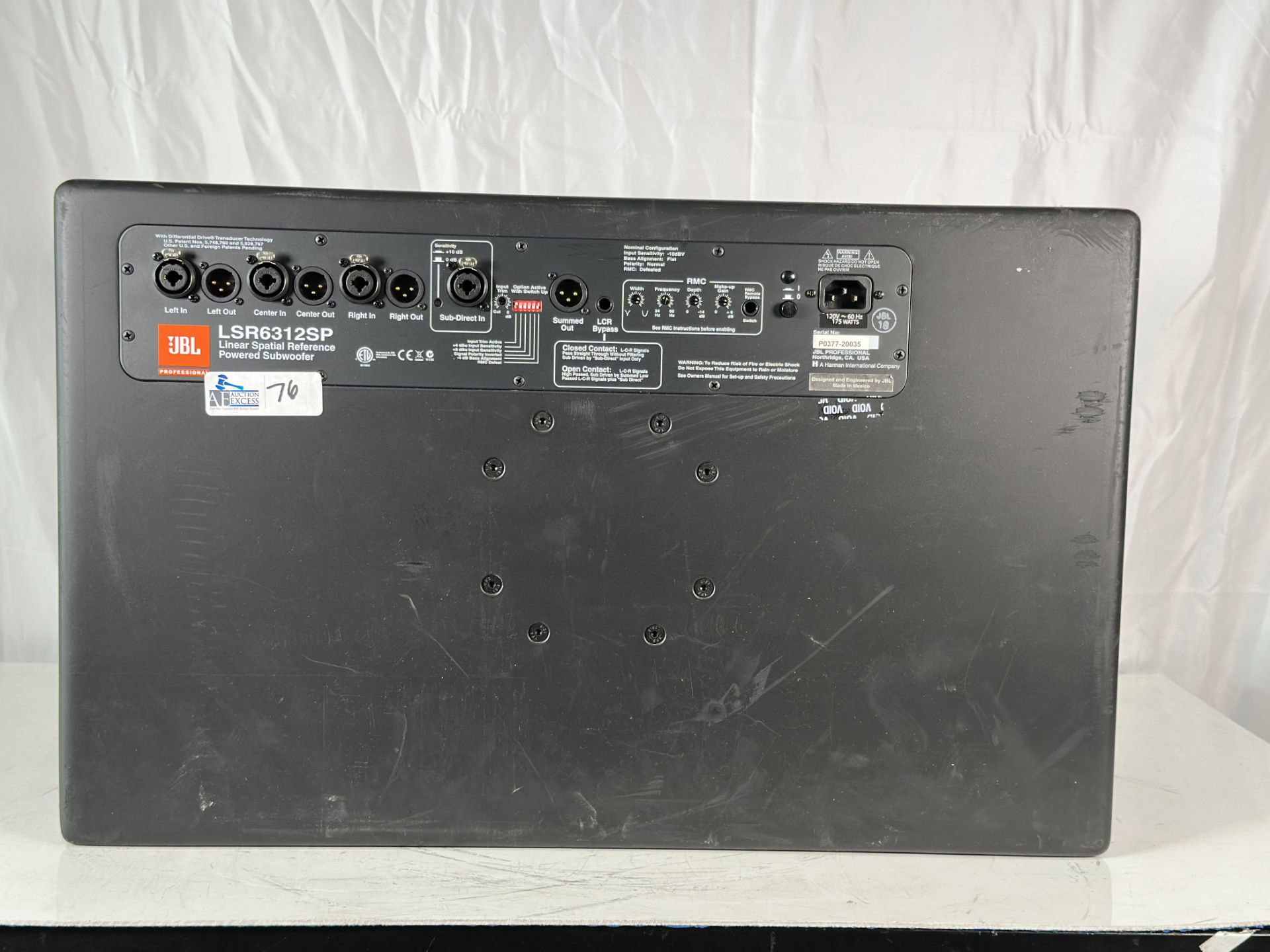 JBL LSR6312SP Linear Spatial Reference Powered Studio Subwoofer - Image 3 of 5