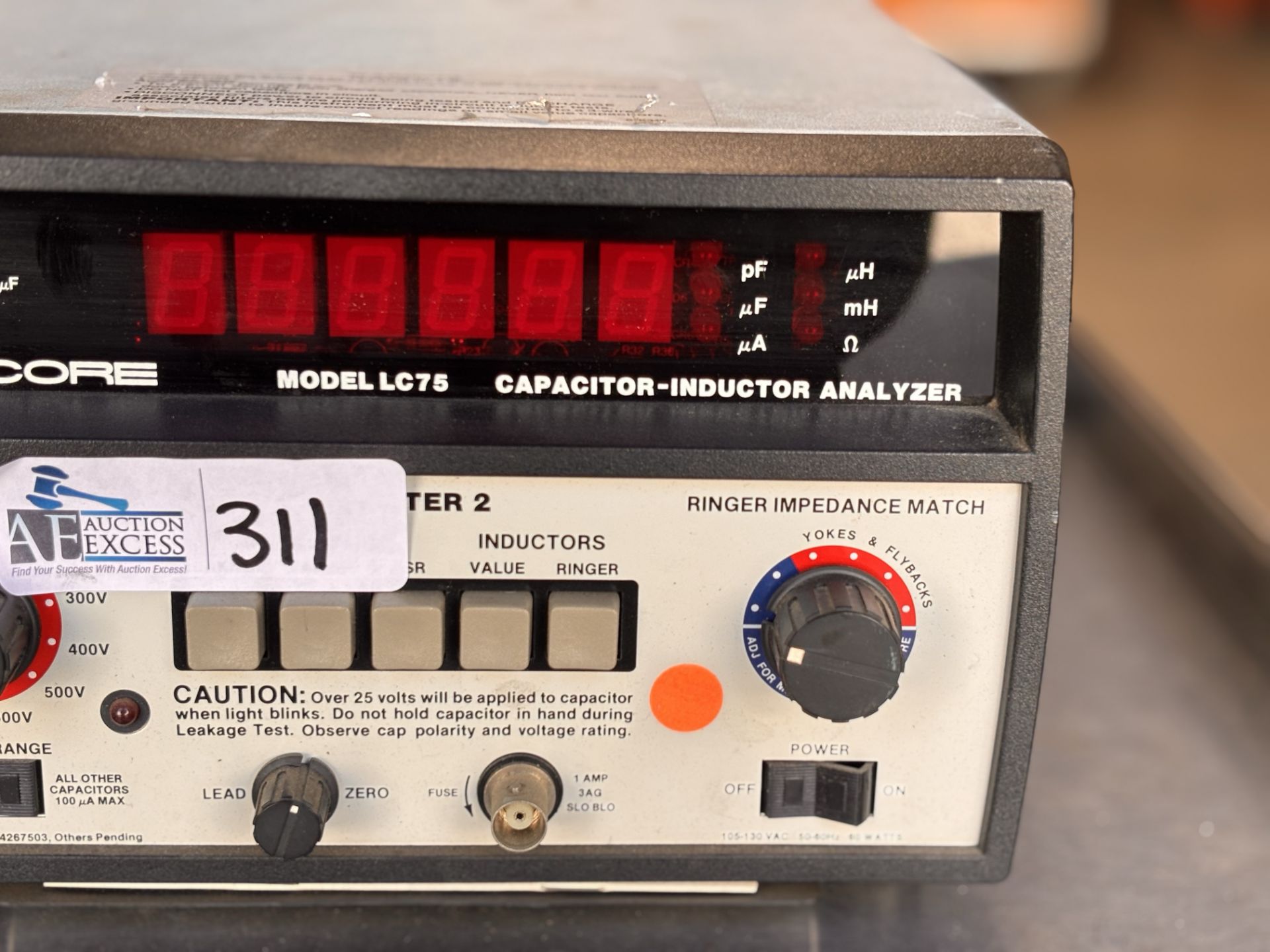 Sencore LC75 Tester Capacitor-Inductor Analyzer Z Meter - Image 4 of 7