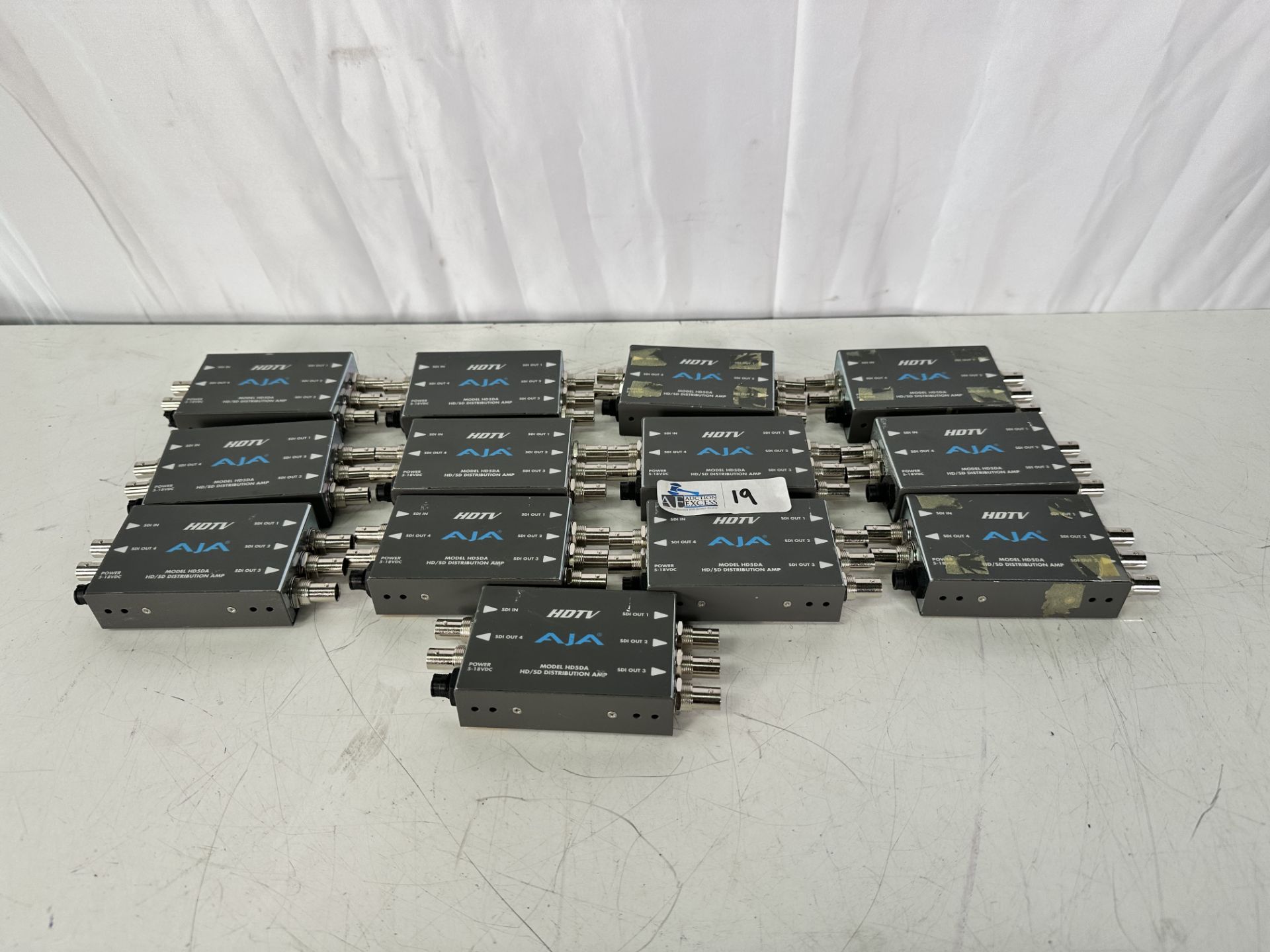 Lot of (13) AJA HD5DA 1x4 HD/SD Distribution Amplifiers