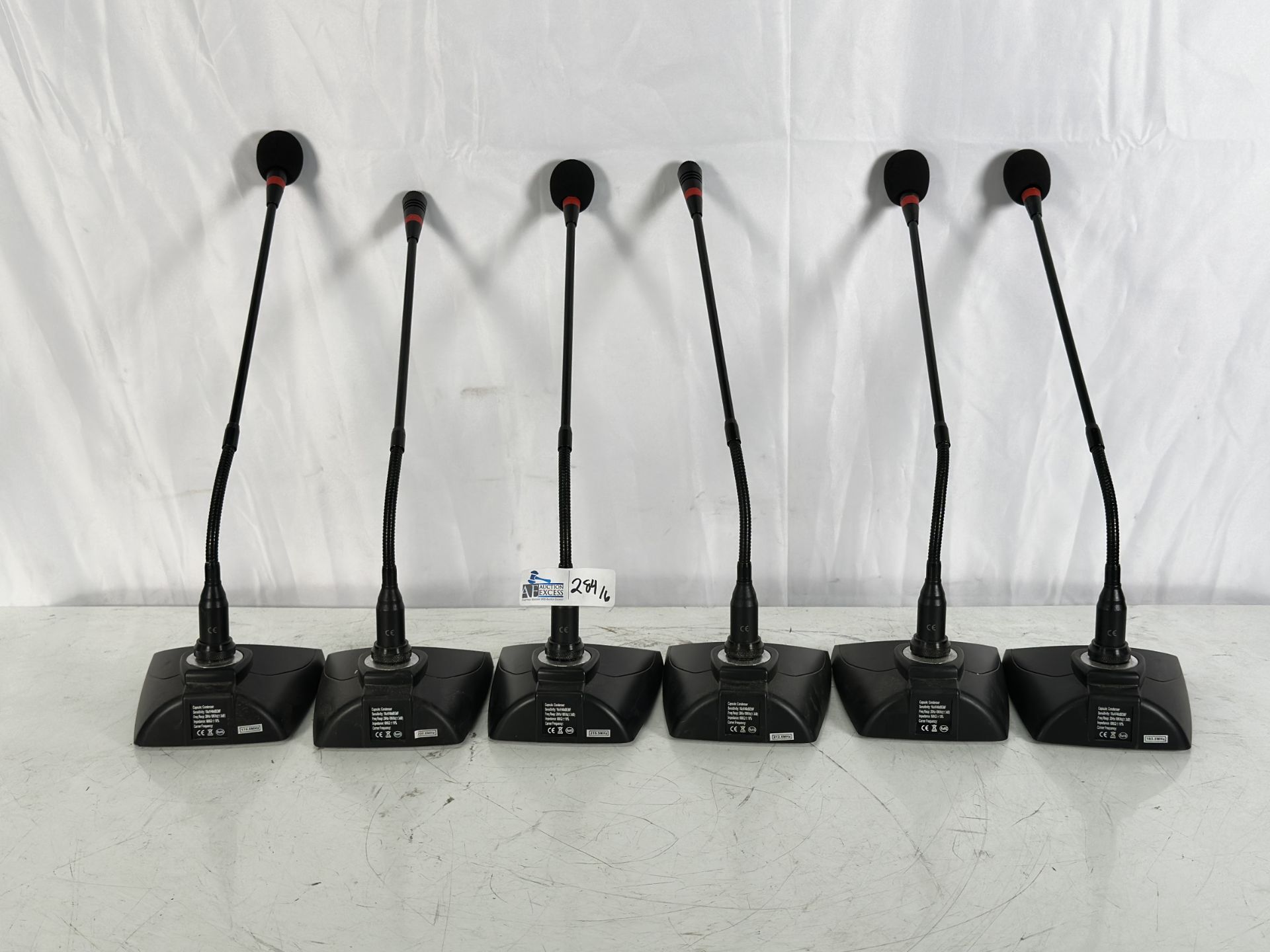 Lot of 6 Pyle PDWM8300 190.1 MHz Professional Gooseneck Table Top Condenser Microphones - Image 2 of 5