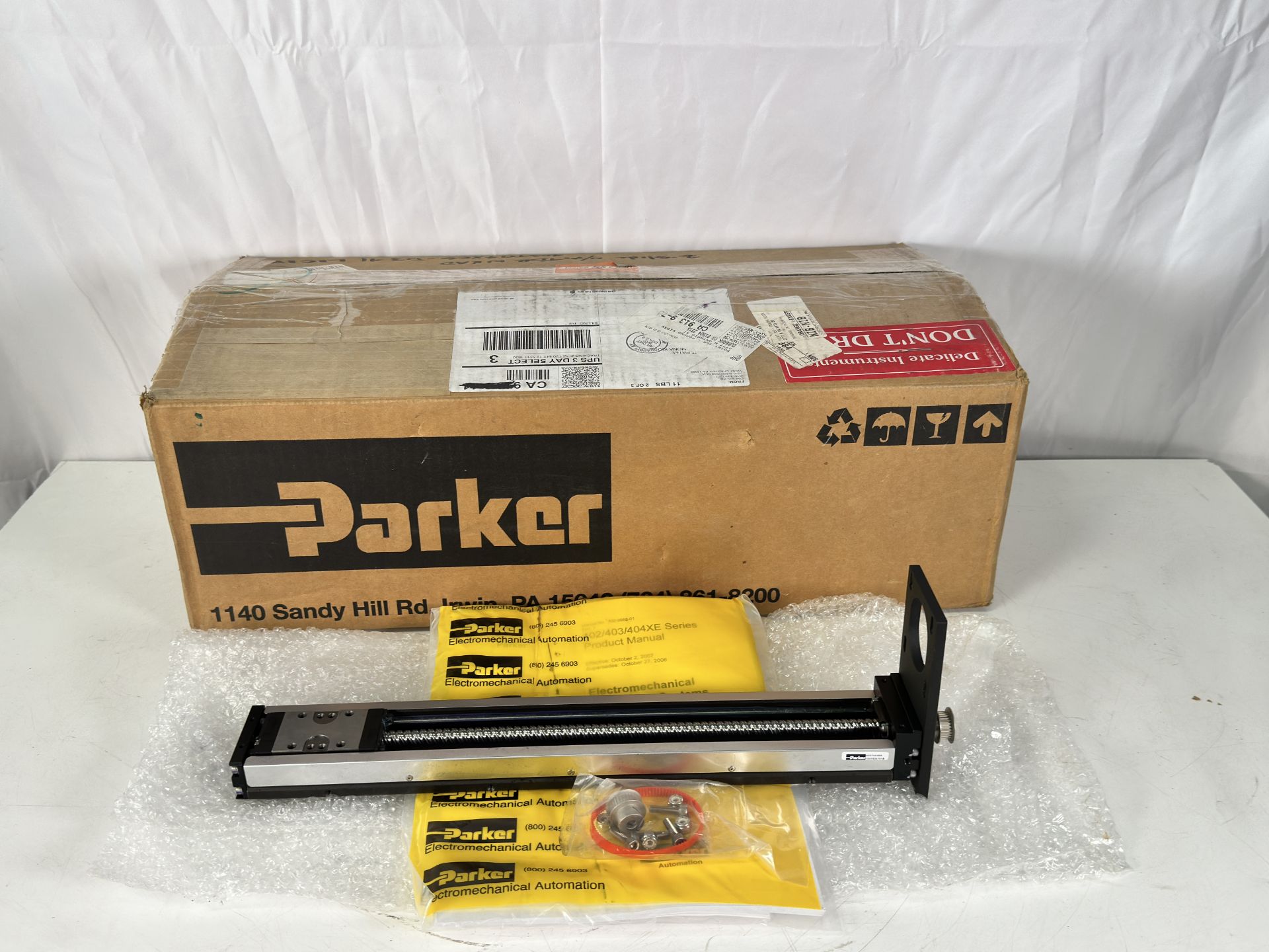 Parker 403T04XES 403XE Linear Positioner Stage 305mm (12") Travel New Old Stock - Image 3 of 4