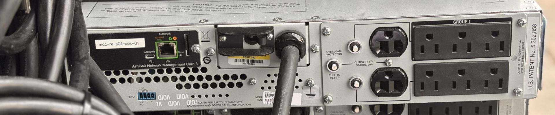 APC SMT3000RM2U Smart-UPS 3000VA Rackmount UPS w/ Schneider AP9640 Network Management Card 3 - Image 9 of 10