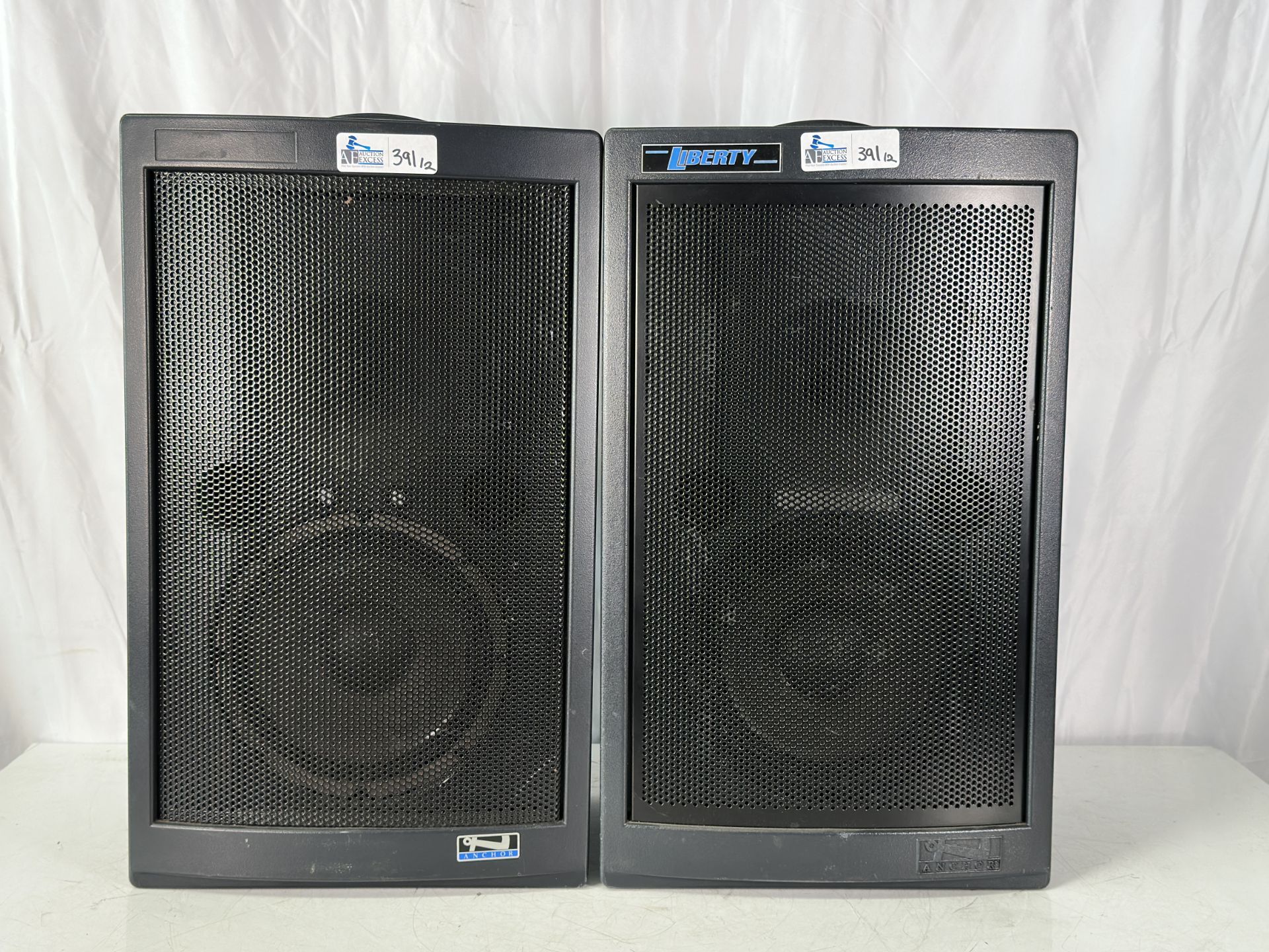 Lot of 2 Anchor PA Speakers Anchor Liberty MP-4501 Portable Speaker and Anchor MP-4601 Portable Spea