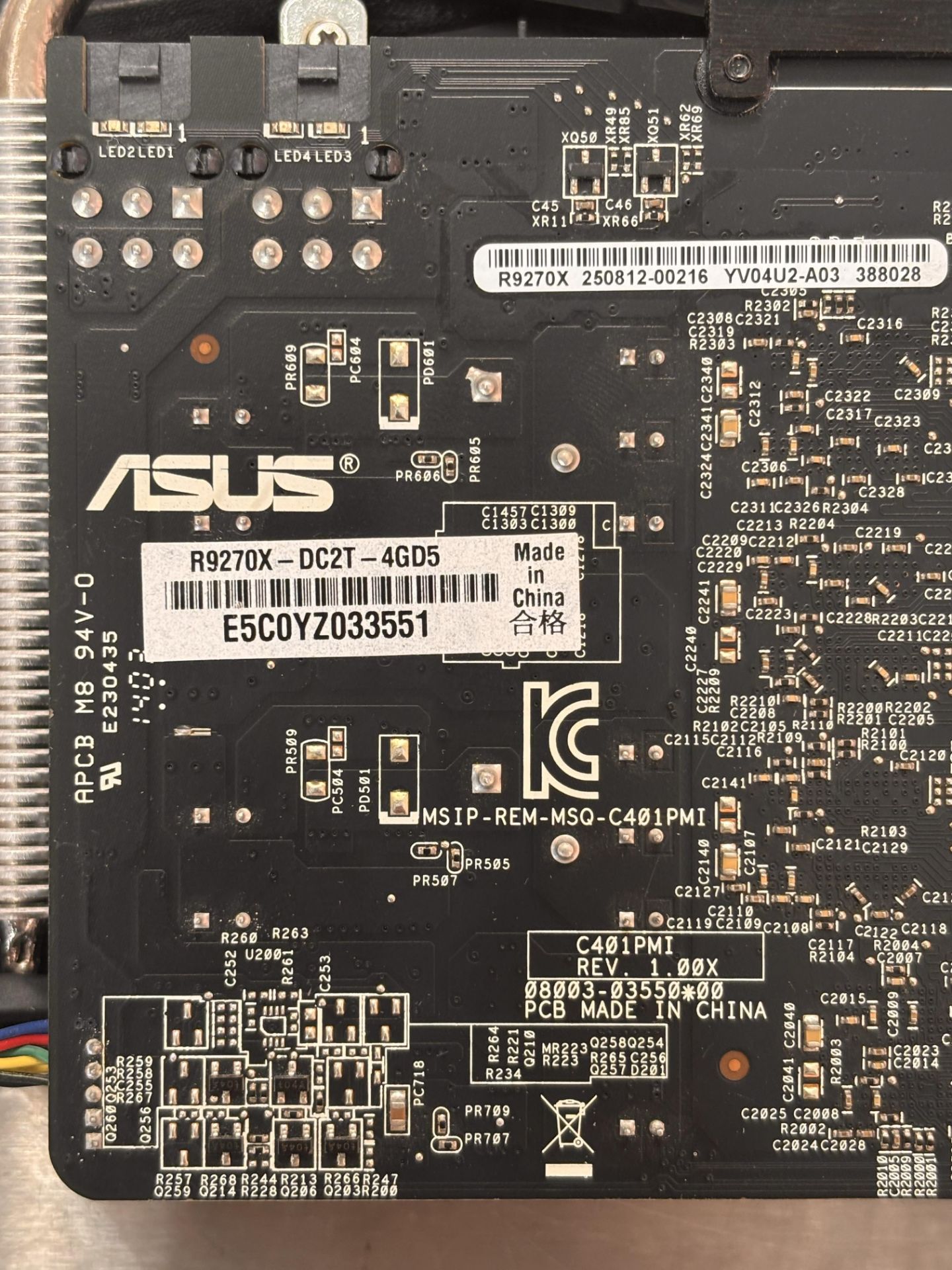 Lot of 2 Graphics Cards: ASUS AMD Radeon R9 270X 4GB GDDR5 Video Graphics Card GPU R9270X-DC2T-4GD5. - Image 3 of 5