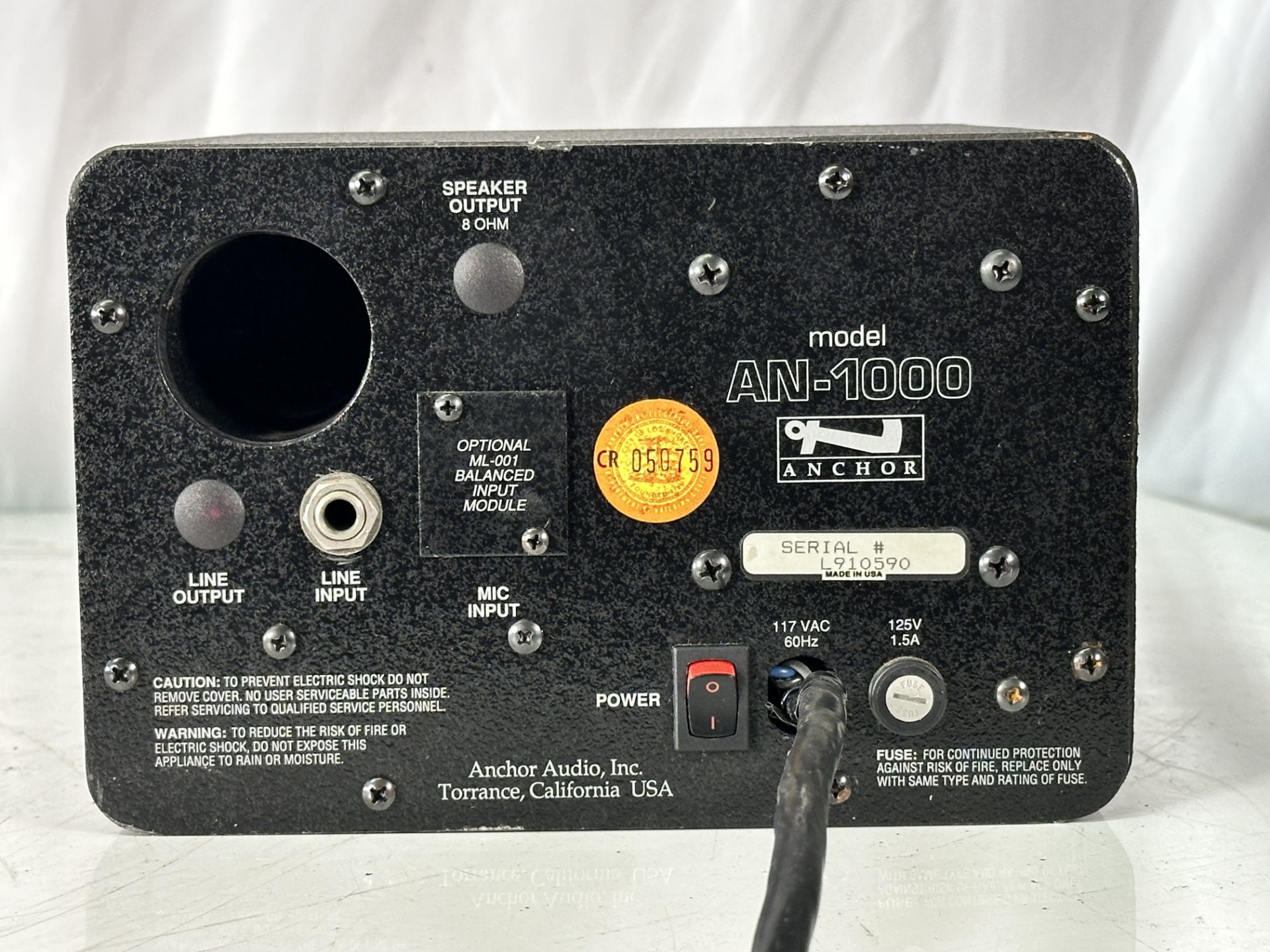 Lot of Misc Speakers, Microphones and Periphals including Atlas Sound 18SC Wall Mount Speaker, (2) P - Image 7 of 9