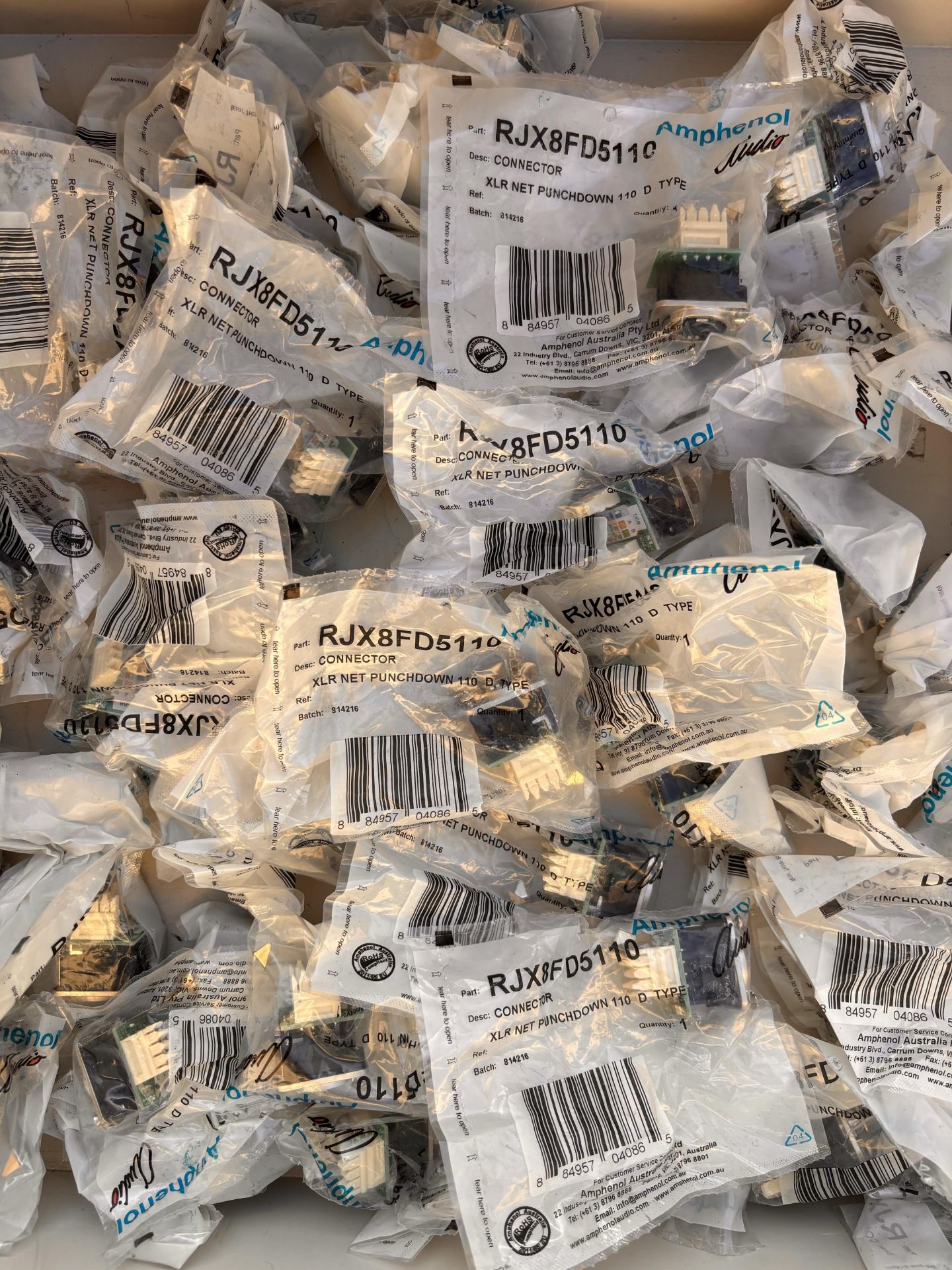 Lot of 40+ Amphenol RJX8FD5110 Connectors - Image 3 of 4